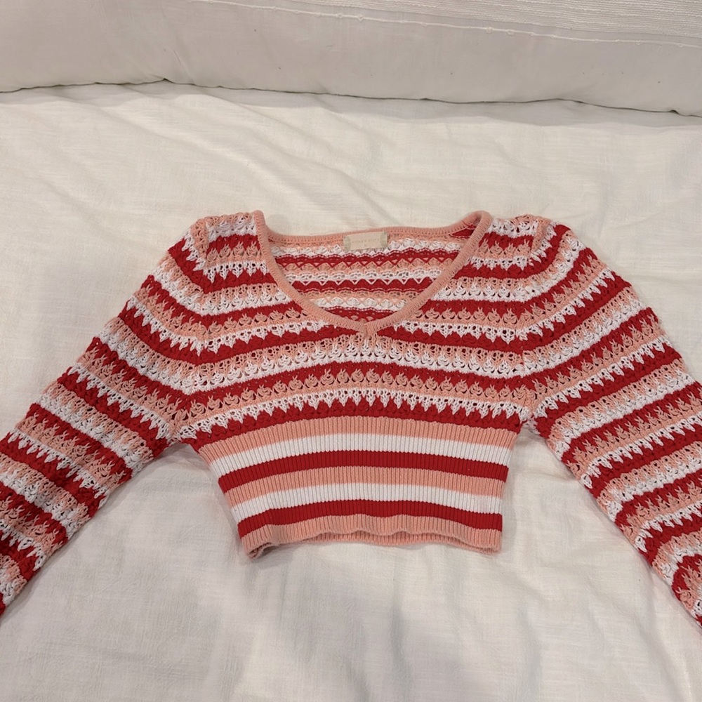 Multicolor crochet sweater